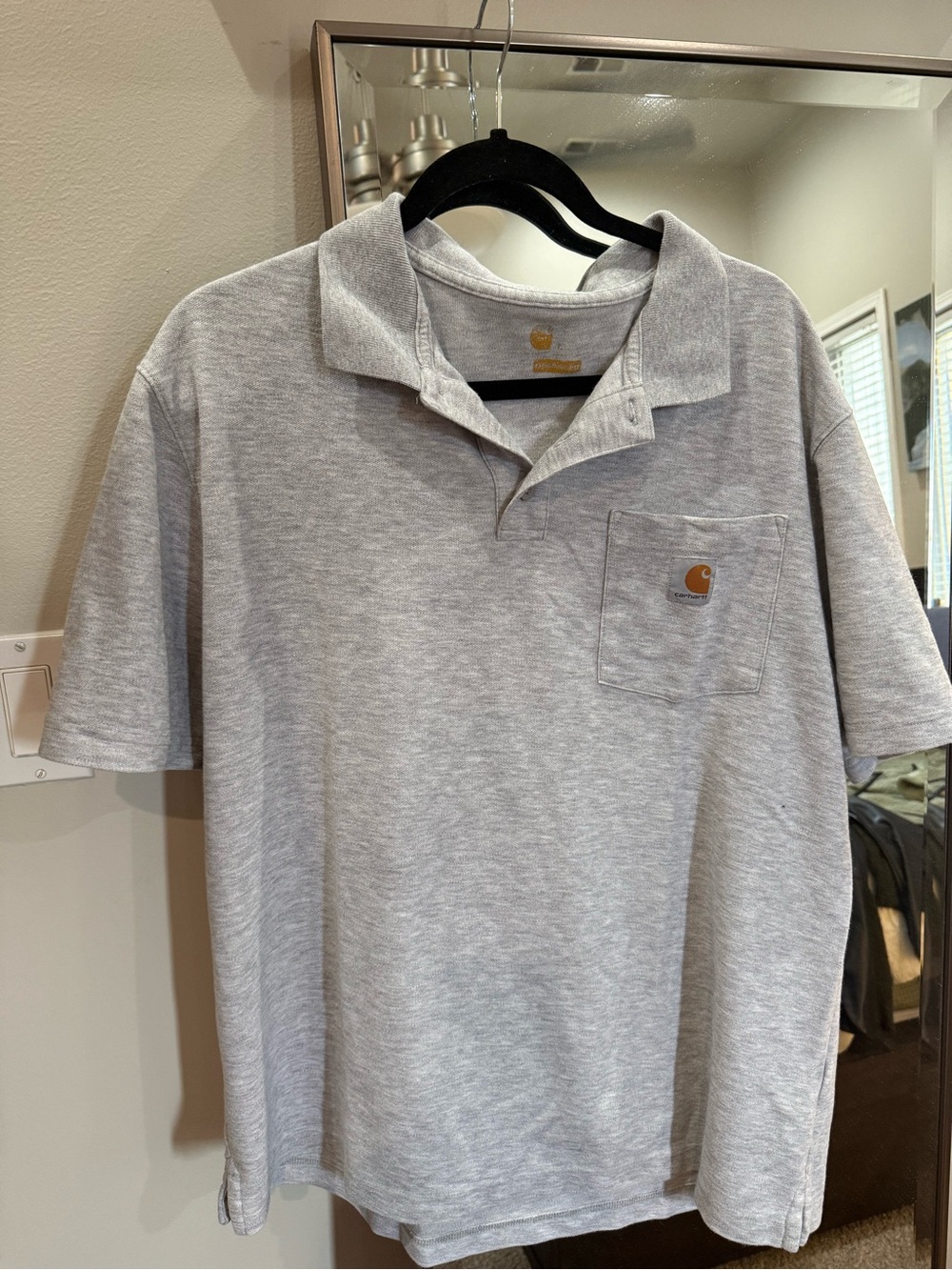 Carhartt Men's Heather Gray Pocket Polo